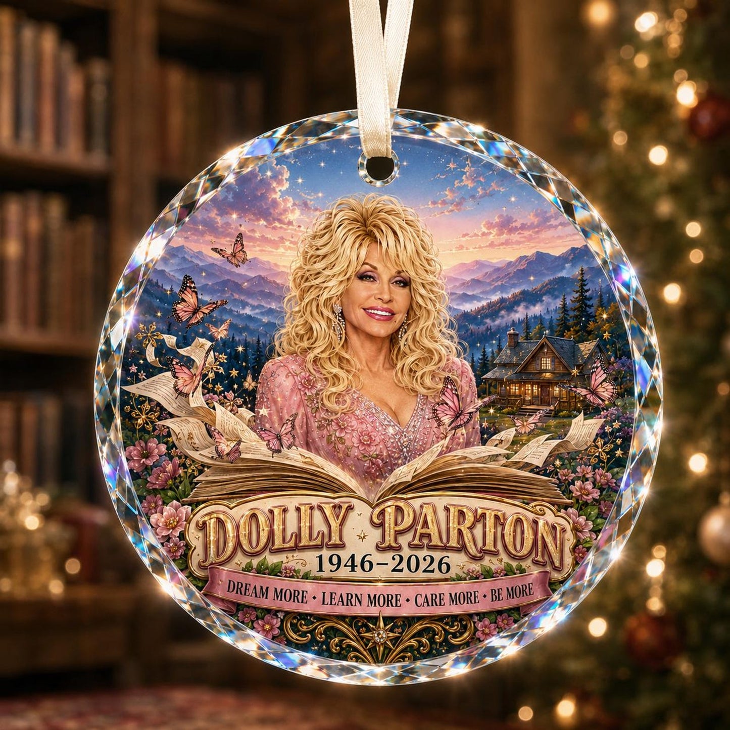 Dolly Parton Memorial Glass Ornament, 1946–2026 Country Music Tribute, Christmas Keepsake Gift 686128 WFD