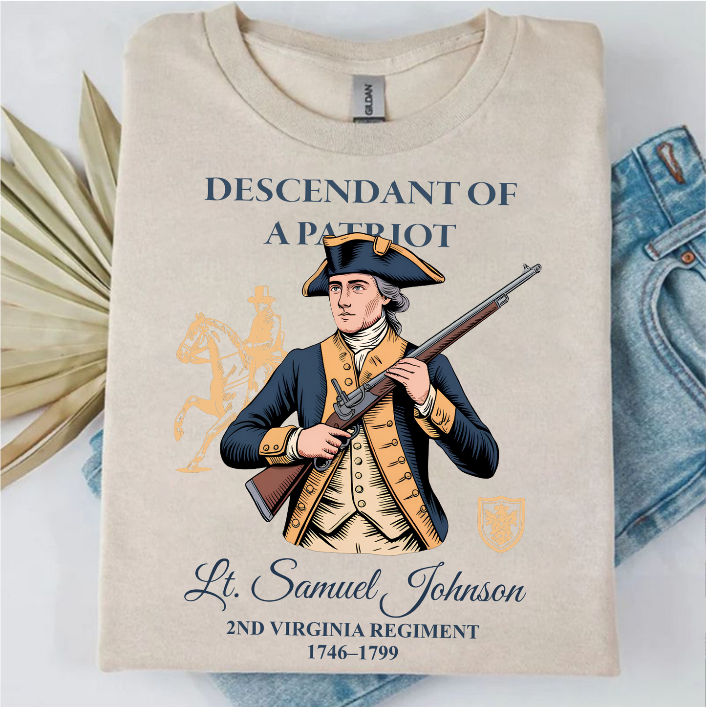 Custom Descendant Of A Patriot Bright Shirt | Patriotic 250 Years Tee - Semiquincentennial Gift 684470