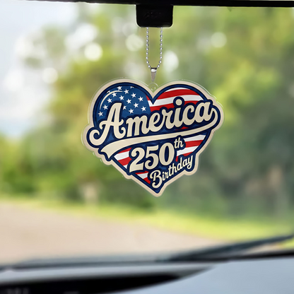 America 250 Years Anniversary Car Ornament | Patriotic Car Decor | America 250 Celebration Gift 684517