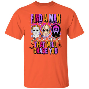 Find A Man Retro Horror Halloween Shirt, Spooky Vibes, Scary Movie, Trendy Halloween Shirt 776V1