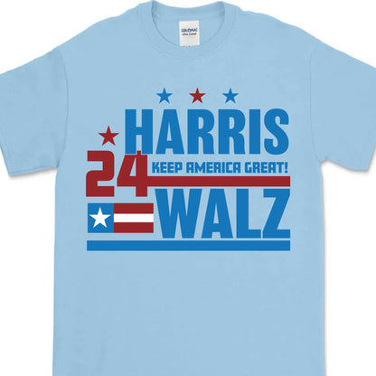 Keep America Great | Harris Walz 2024 Shirt | Kamala Harris 2024 Shirt | Tim Walz Shirt | Democrat Shirt Bright T1257 - KH2