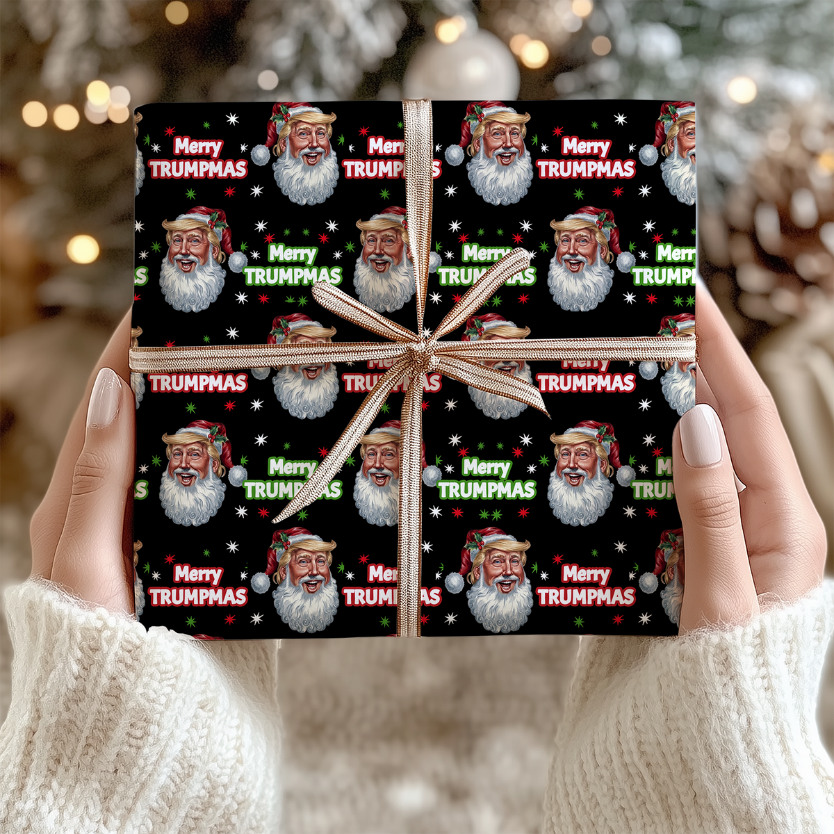 Personalized Merry Trumpmas Wrapping Paper, Funny Christmas Wrap 686224