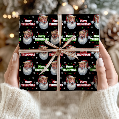 Personalized Merry Trumpmas Wrapping Paper, Funny Christmas Wrap 686224