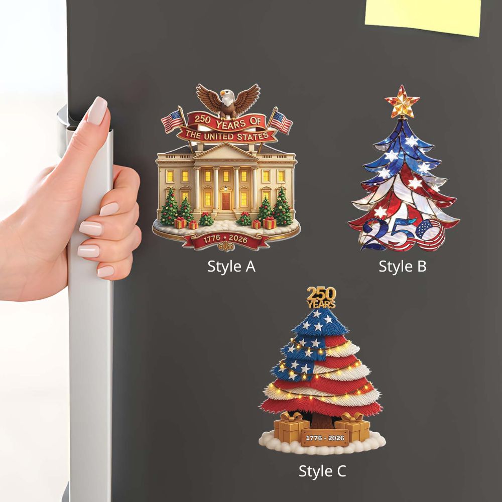 250 Years of America Acrylic Fridge Magnets | 250th Anniversary 1776–2026 | Patriotic 4th of July Magnets 684066