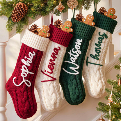 Personalized Christmas Embroidered Stockings, Custom Name Holiday Decor, Gift For Family 686926