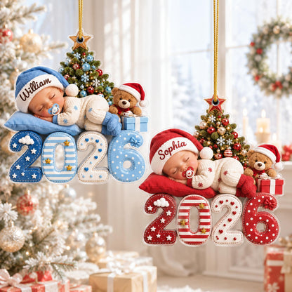 Personalized Baby's First Christmas Acrylic Ornament, Custom Name Newborn Christmas Keepsake Gift 686519 WFD