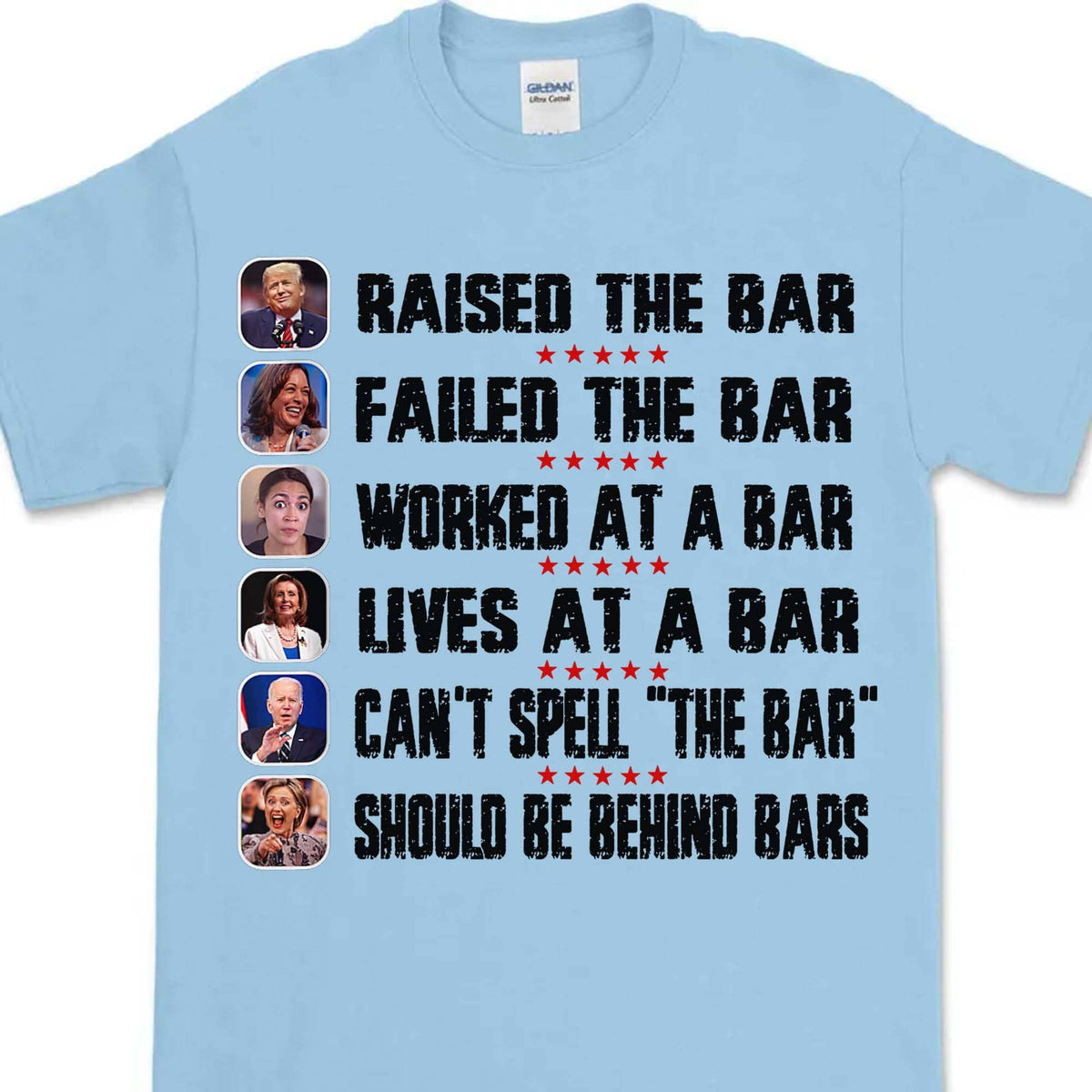 Trump Raised The Bar Harris Failed The Bar T-Shirt | Trump 2024 Shirt | Trump Supporters Shirt Bright T1213 - GOP