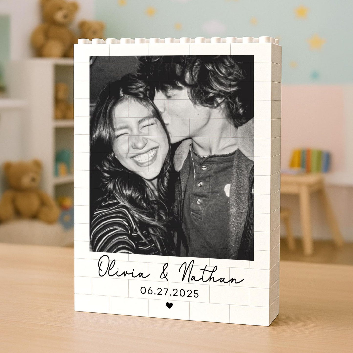 Custom Photo Building Blocks For Couples | Valentines Day Gift | Personalized Anniversary Gift 684207