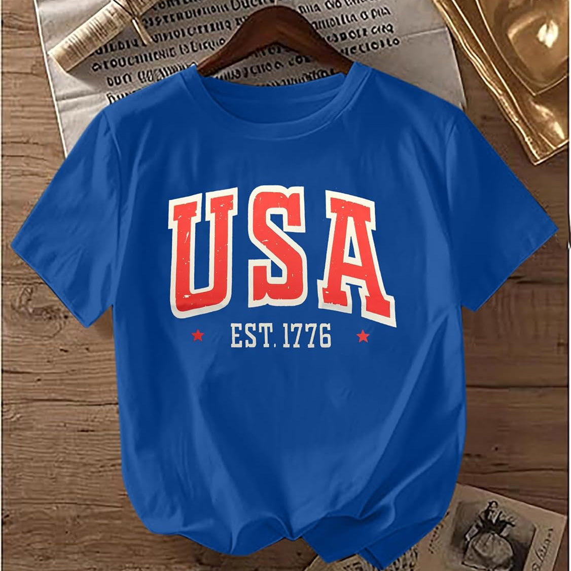 Personalized USA 250th Anniversary Kid Shirt, American Flag Tee, Patriotic 4th Of July Shirt 685232