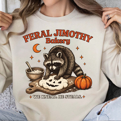 Feral Jimothy Bakery Shirt, Spooky Season Raccoon Halloween Tee, Raccoon Lover Gift 685822