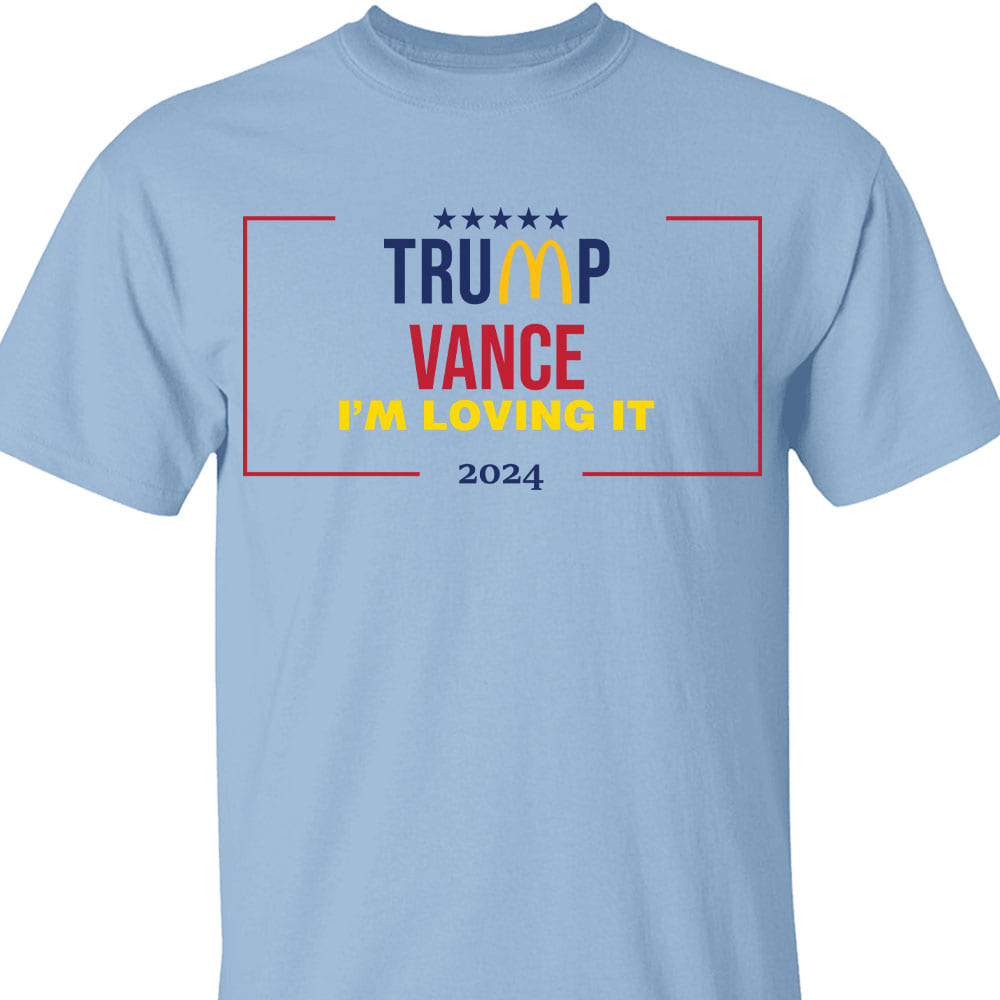 Trump Vance I'm Loving It Sweatshirt, Trendy Trump McDonalds Sweatshirt, Trump Supporters 2024 Ugly Sweatshirt T1632 - GOP