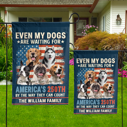 Personalized America 250th Anniversary Garden Flag | Custom Dog Cat Photo, Patriotic Garden Flag 684498