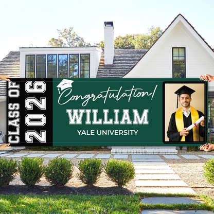 Personalized Class Of 2026 Graduation Banner Flag | Custom Graduation Photo Banner 684583
