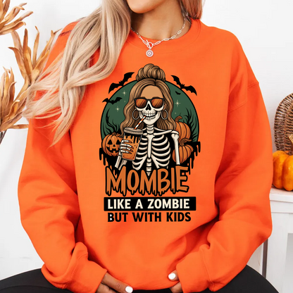 Funny Mombie Like A Zombie But With Kids Bright Shirt, Skeleton Mom Graphic Tee, Gift For Halloween 685919