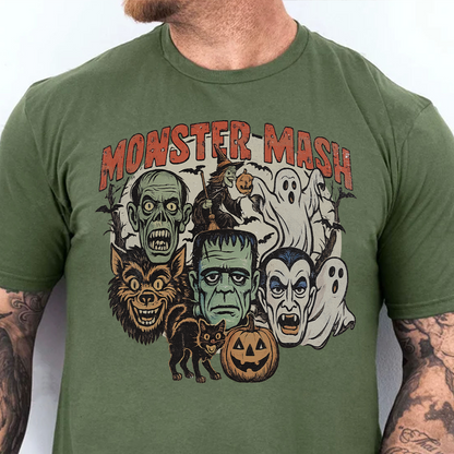 Retro Monster Mash Bright Shirt, Spooky Season Tee, Halloween Gift For Men & Women 685701