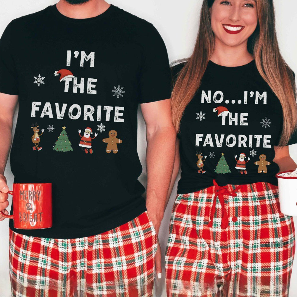 Personalized I'm The Favorite Christmas Shirt, Matching Family Christmas Tee, Funny Holiday Gift For Family 686771 WFD