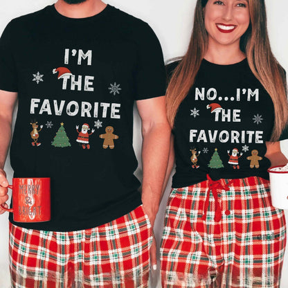 Personalized I'm The Favorite Christmas Shirt, Matching Family Christmas Tee, Funny Holiday Gift For Family 686771 WFD
