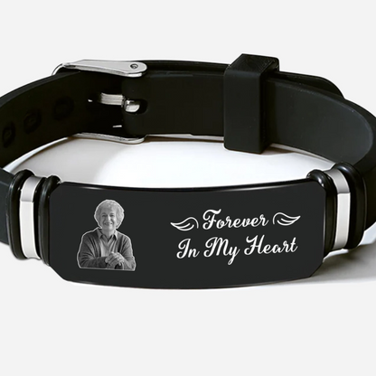 Custom Photo I'm Always With You Stainless Steel Bracelet | Personalized Memorial Bracelets 684807