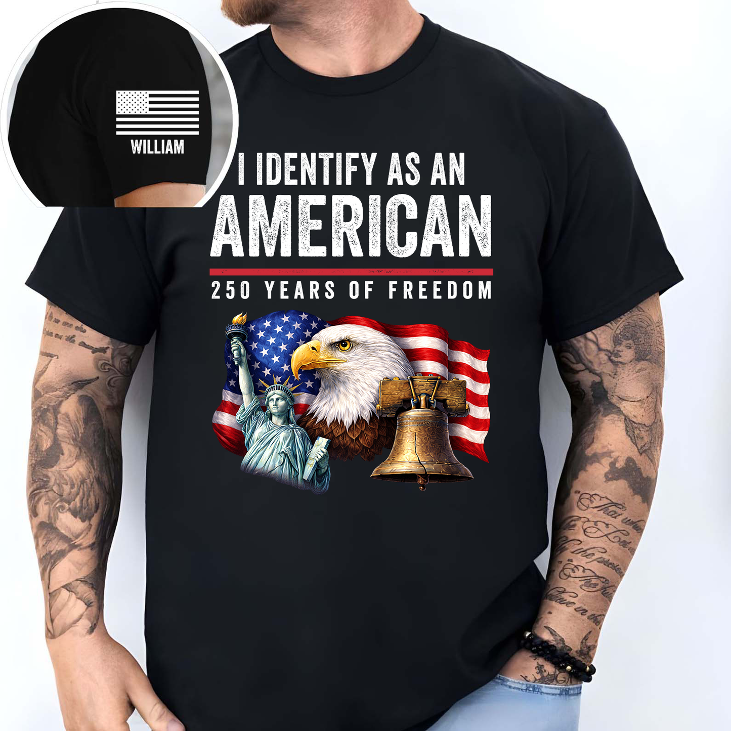 I Identify As An American Shirt | 250 Years Of Freedom Shirt | Patriotic Freedom Tee 684563