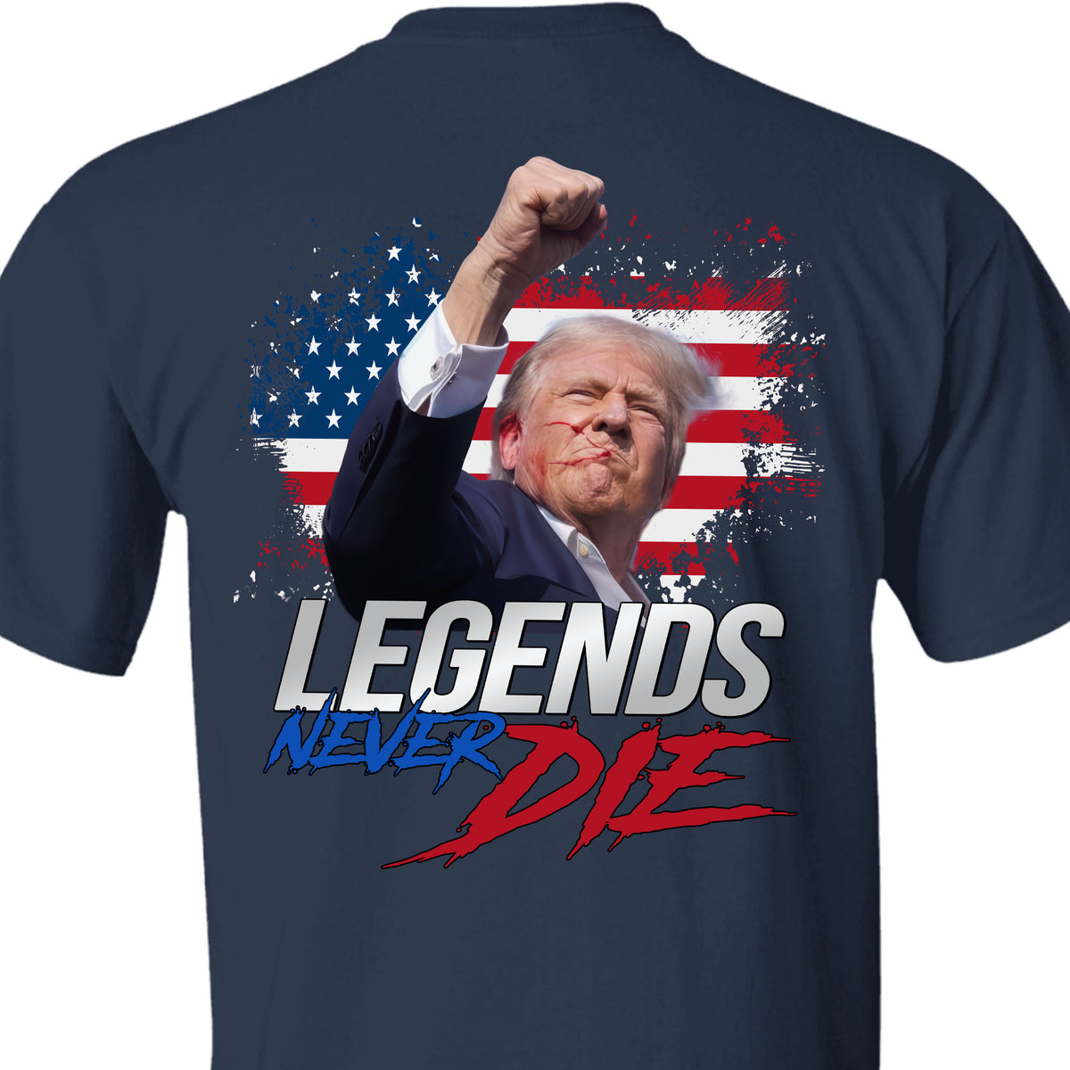 Legends Never Die | Trump Fight 2024 Shirt Pennsylvania Rally | Trump Fight Backside Shirt Dark C1116 - GOP
