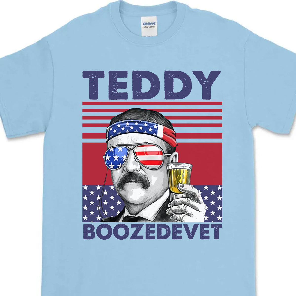 Teddy Boozedevet Funny 4th Of July Drinking Shirt Bright T1189