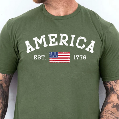 America 250th Anniversary Dark Shirt, Patriotic USA Flag Tee, Independence Day Shirt 685296