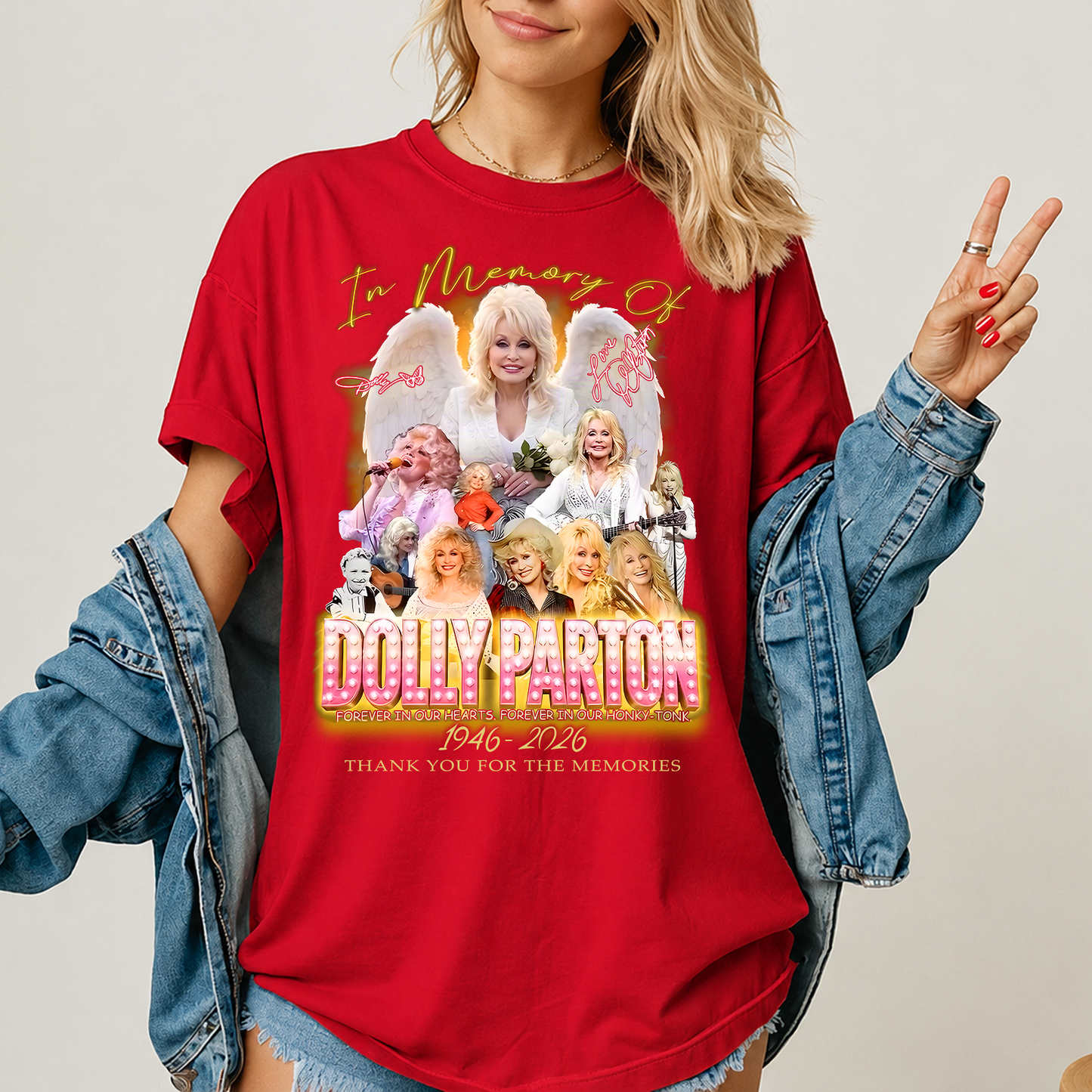 In Memory Of Dolly Parton Memorial Shirt - Retro Country Graphic Tee 686041