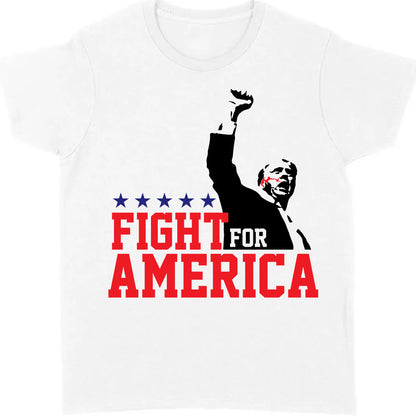 Fight For America Shirt | Trump Shot Fight Shirt | Donald Trump Shirt Bright C1110 - GOP