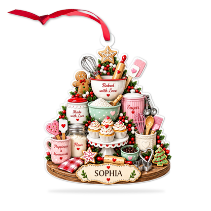 Personalized Christmas Baking Mixer Acrylic Ornament, Custom Name Kitchen Mixer Christmas Keepsake Gift 686511