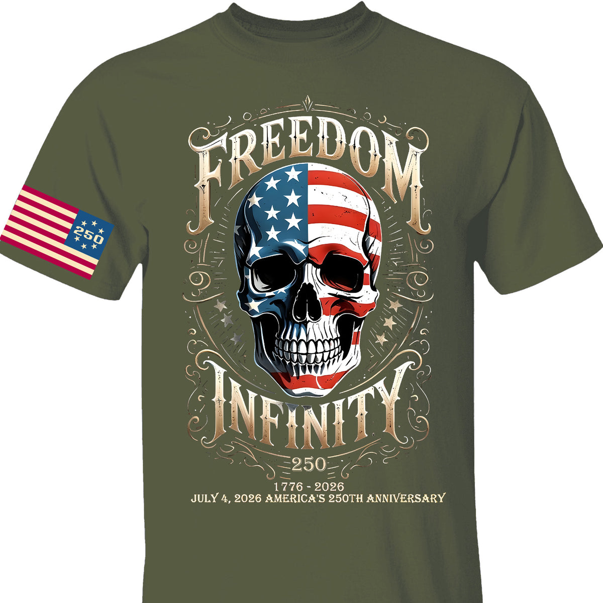 250 Years Of Freedom Infinity Shirt | Happy 250th Birthday USA | Patriotic 4th Of July Tee | America 250th Anniversary | Independence Day Shirt 682570