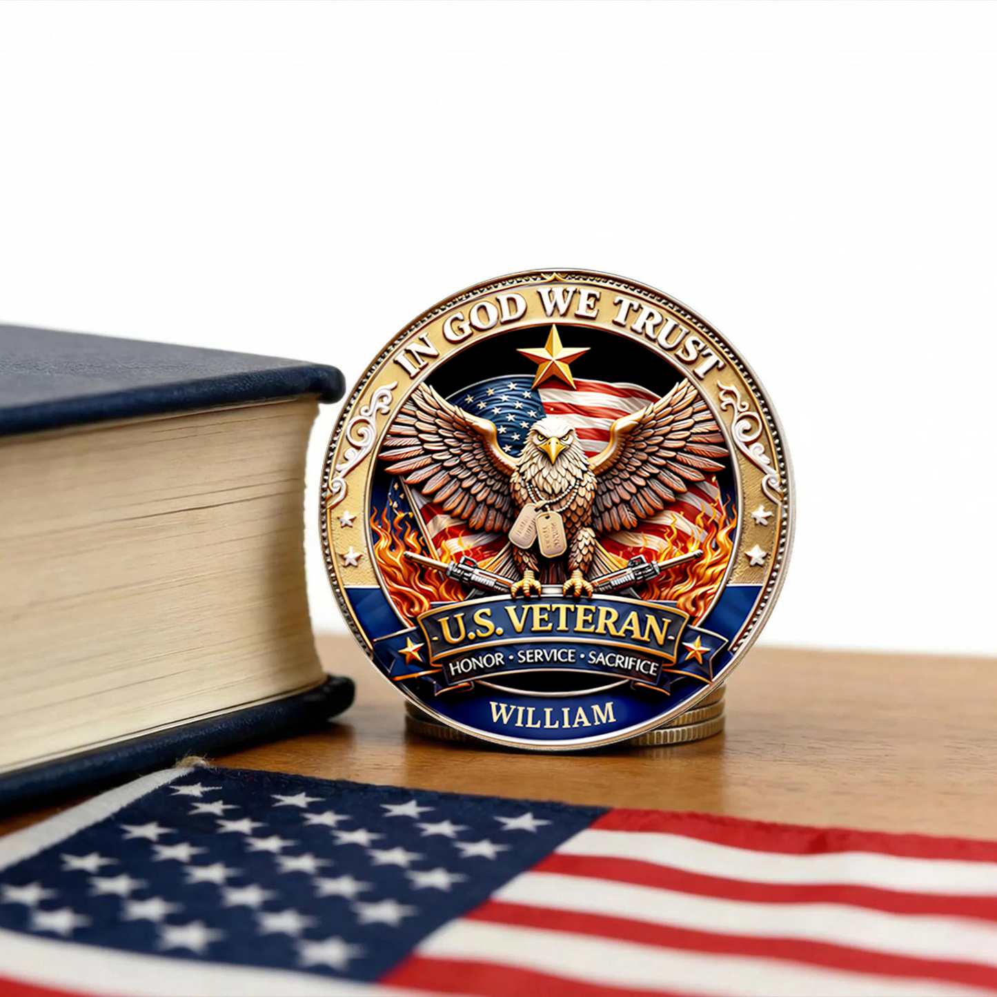 USA 250 Years Of Freedom Commemorative Coin | Patriotic Coin Gift For Veteran 684637