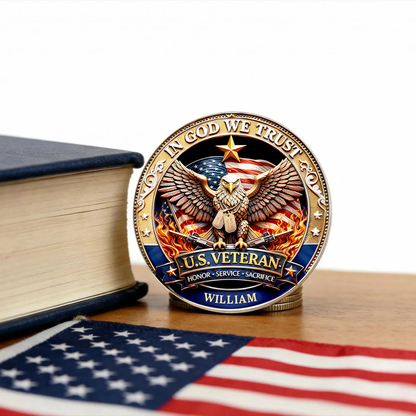 USA 250 Years Of Freedom Commemorative Coin | Patriotic Coin Gift For Veteran 684637