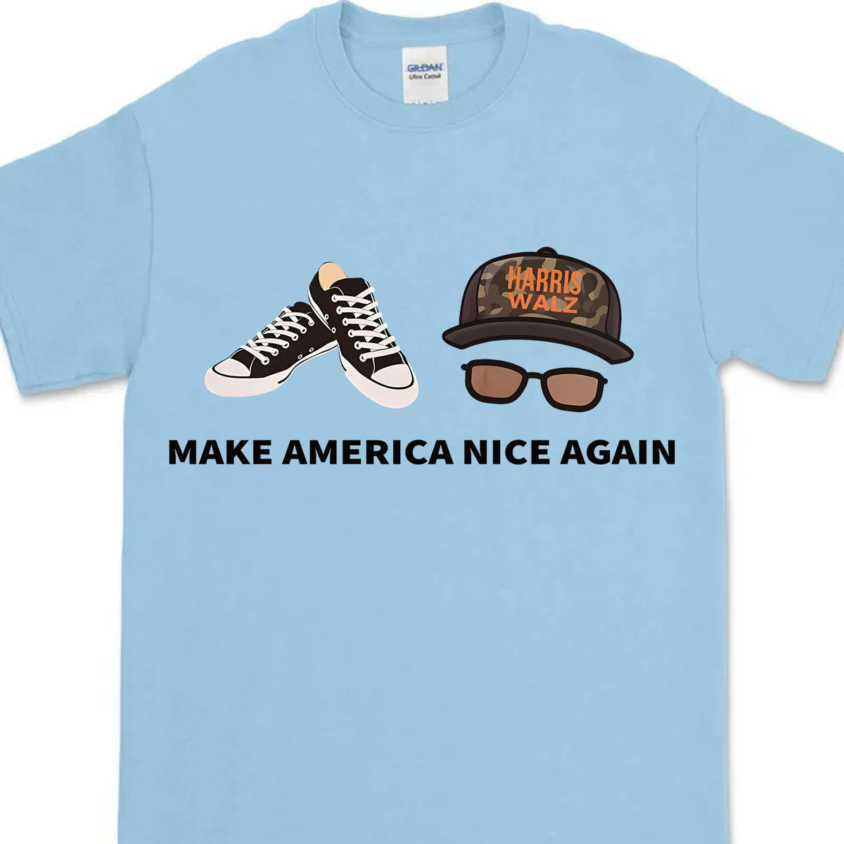 Make America Nice Again Harris Walz Shirt | Kamala Harris 2024 Shirt | Democrat Shirt Bright T1406 - KH2