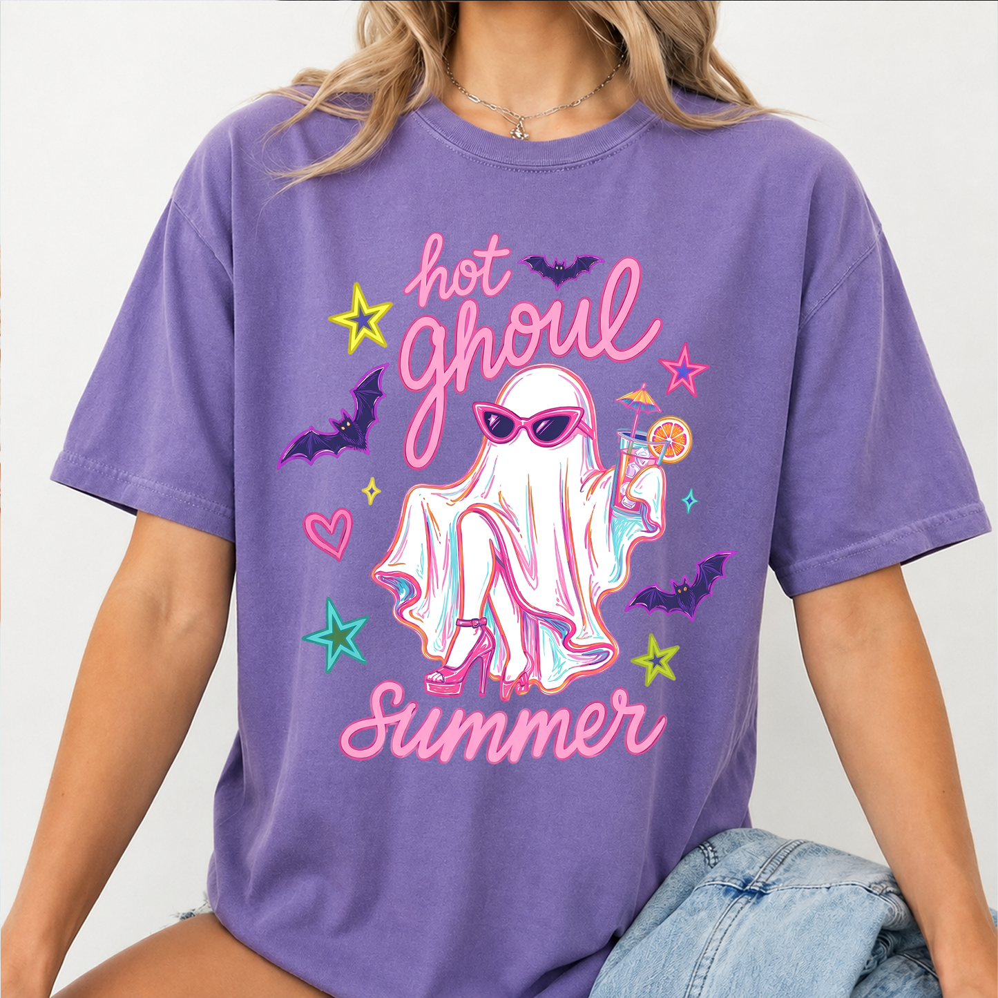 Hot Ghoul Summer Comfort Colors Shirt, Spooky Halloween Shirt, Funny Summerween Tee 685615