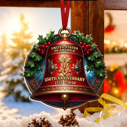 250 Years Of America Acrylic Ornament | Patriotic 1776-2026 Liberty Bell Ornament | American Independence Keepsake 685772