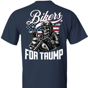 Bikers For Trump Shirt | Trump 2024 Shirt | Trump Supporter Backside Shirt Dark C1581 - GOP