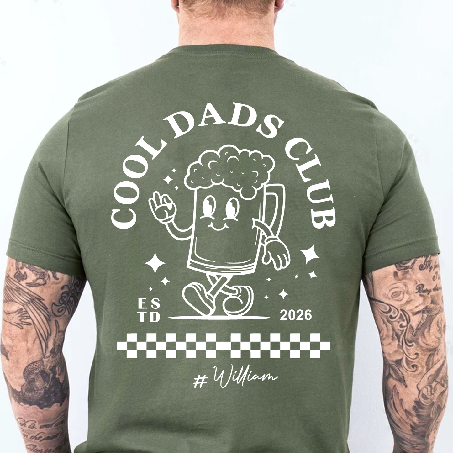 Personalized Cool Dads Club Backside Shirt, Custom Name Dark Tee, T-Shirt Gift For Father's Day 684871