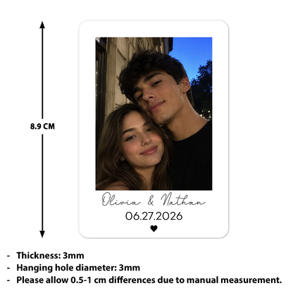 Custom Couples Photo Acrylic Ornament, Personalized Christmas Ornament, Couple Keepsake Gift 684207
