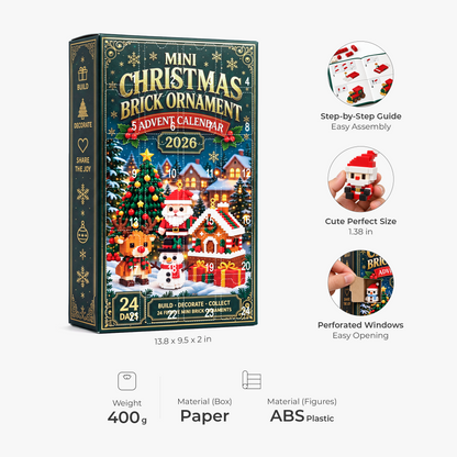 Mini Christmas LEGO Brick Advant Calendars, 24 Pieces Christmas Countdown Gift Box 686809 WFD