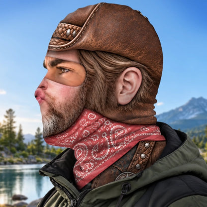Personalized Western Outlaw Balaclava Ski Mask, Funny Cowboy Face Balaclava 686583 WFD