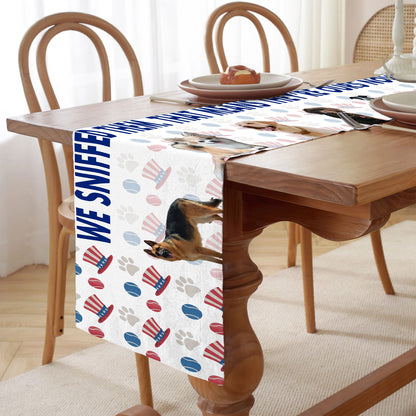 Personalized I Sniffed Them Table Runner | Custom Dog Photo | Patriotic 4th Of July Table Runner For Kitchen 682364