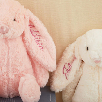 Personalized Embroidered Plush Bunny Rabbit Toy | Custom Name Bunny Toy | Easter Gift 684379