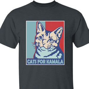 Cats For Kamala Shirt | Kamala Harris 2024 Shirt | Democrat Shirt Dark T1246 - KH2