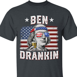 Ben Drankin Unisex Shirt | 4th of July Shirt | Independence Day Shirt | Retro America Patriotic Shirt Dark C1058