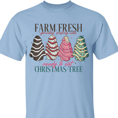 Farm Fresh Christmas Tree Shirt, Merry Christmas Sweater, Cute Xmas Holiday Sweatshirt T1655