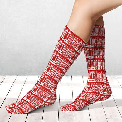 Red & White "Trump Era" Socks | Patriotic Political Supporter Apparel 686290