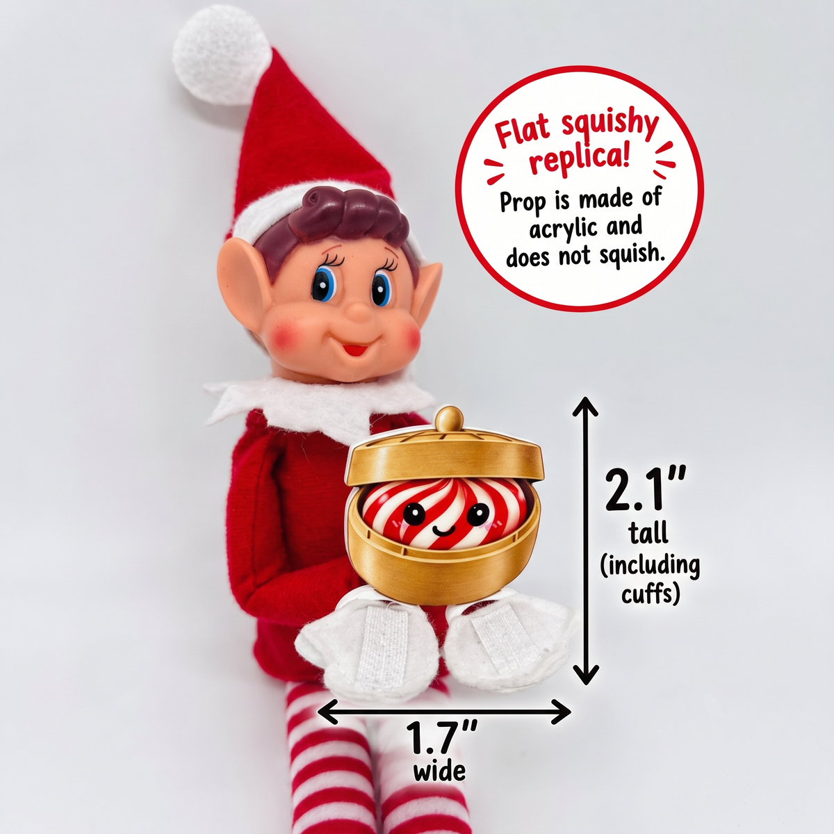 ElfDoh Squishy Inspired Acrylic Prop, Christmas Elf Accessory, Funny Holiday Gift 686673 WFD