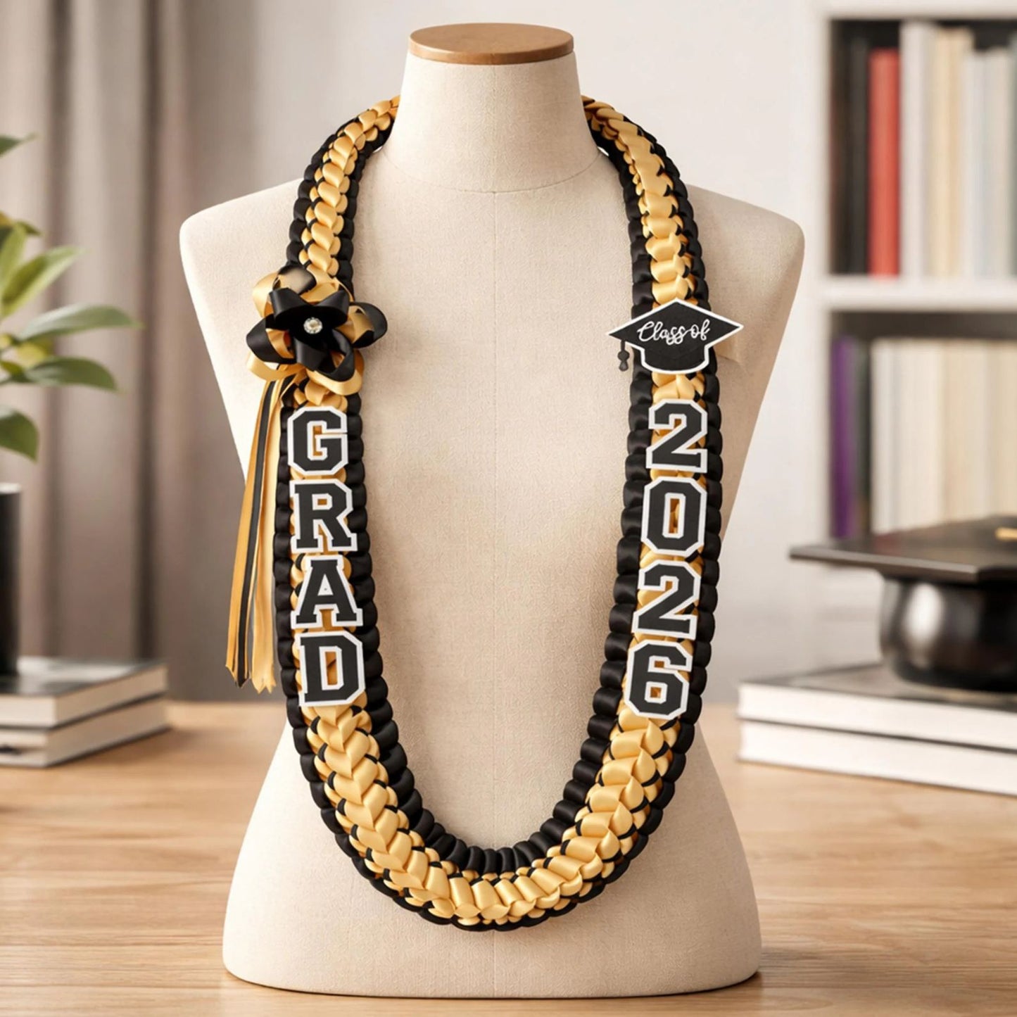 Class of 2026 Ribbon Lei | Personalized Graduation Lei | Custom Name Ribbon Lei | Senior Graduation Gift 684891