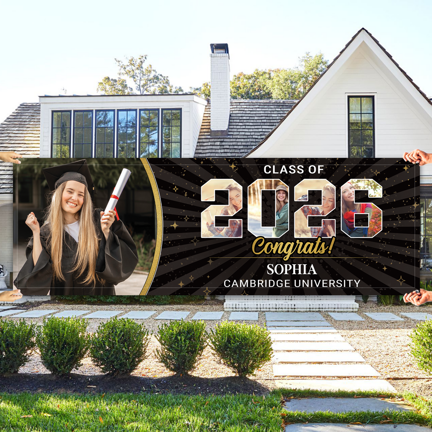 Custom Photo Class Of 2026 Banner Flag | Personalized Banner Gift For Graduation 684560