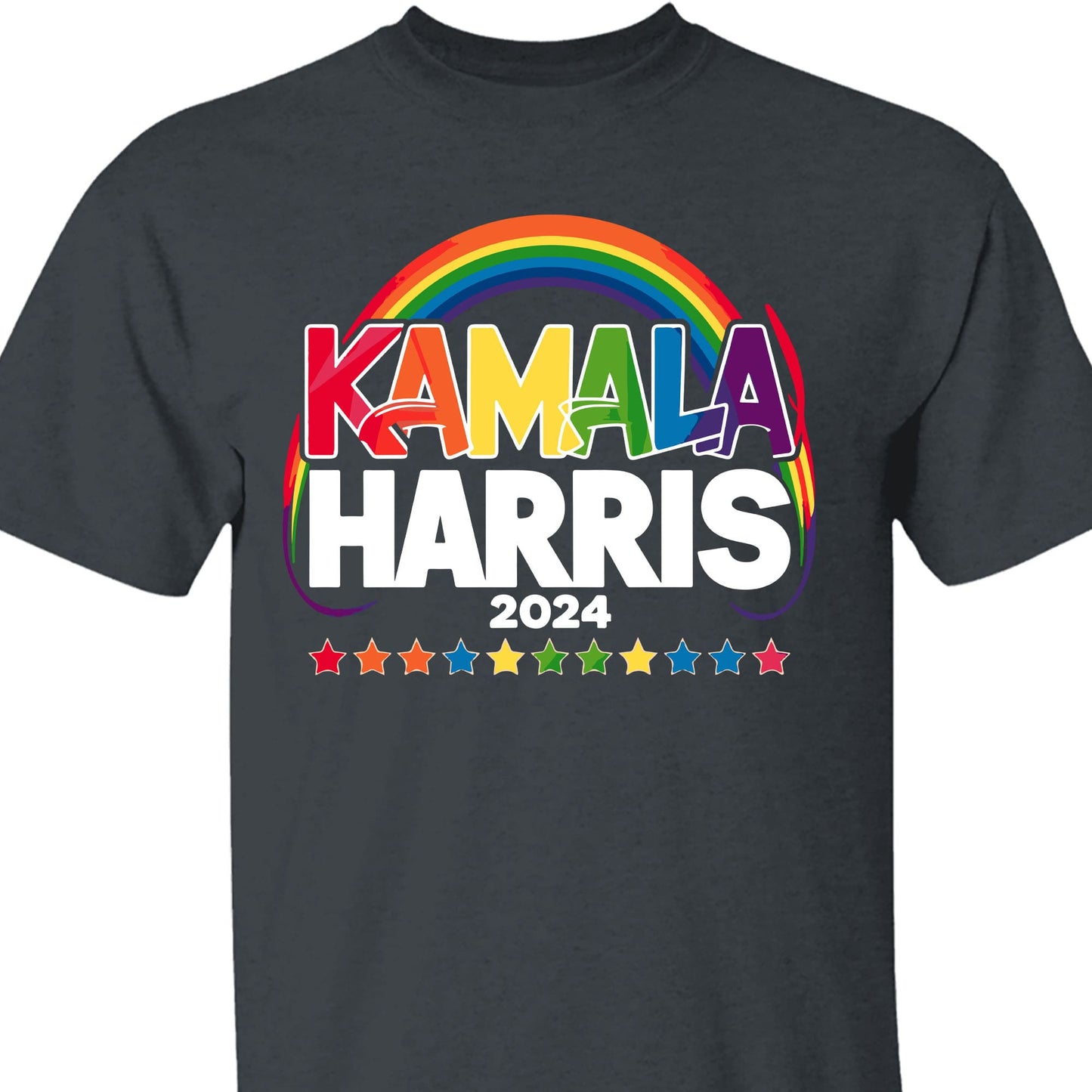 Rainbow Kamala Harris Shirt | Kamala Harris 2024 Shirt | Democrat Shirt Dark T1450 - KH2